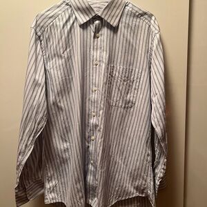 Ike behar men’s stripe 100% cotton shirt for sale 15.5”